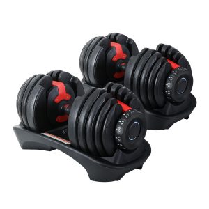2Pcs 24kg Adjustable Dumbbells
