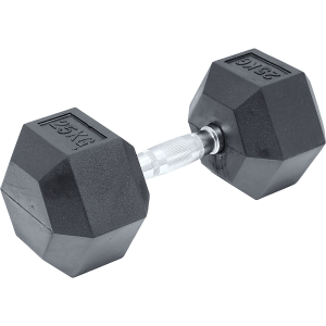 25KG Rubber Hex Dumbbell