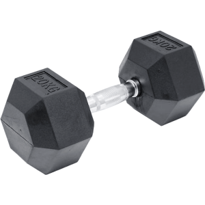 20KG Rubber Hex Dumbbell